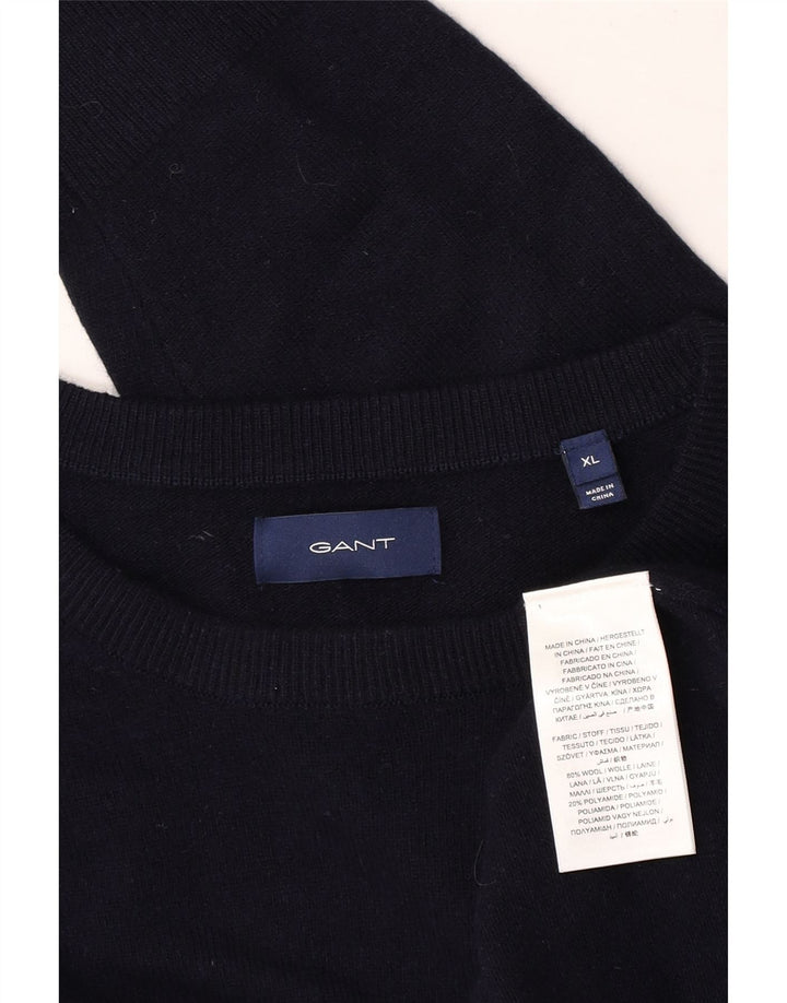 Ανδρικό πουλόβερ Gant Boat Neck Jumper XL Navy Blue Wool