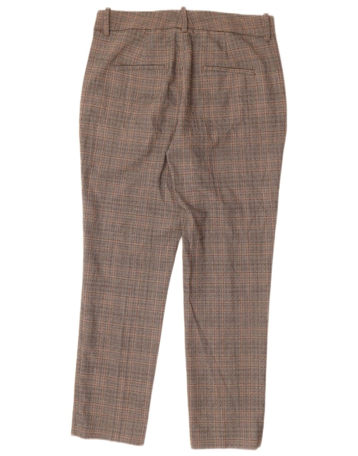 Zara Γυναικείο Slim παντελόνι Chino EU 38 Small W28 L27 Grey Check Polyester