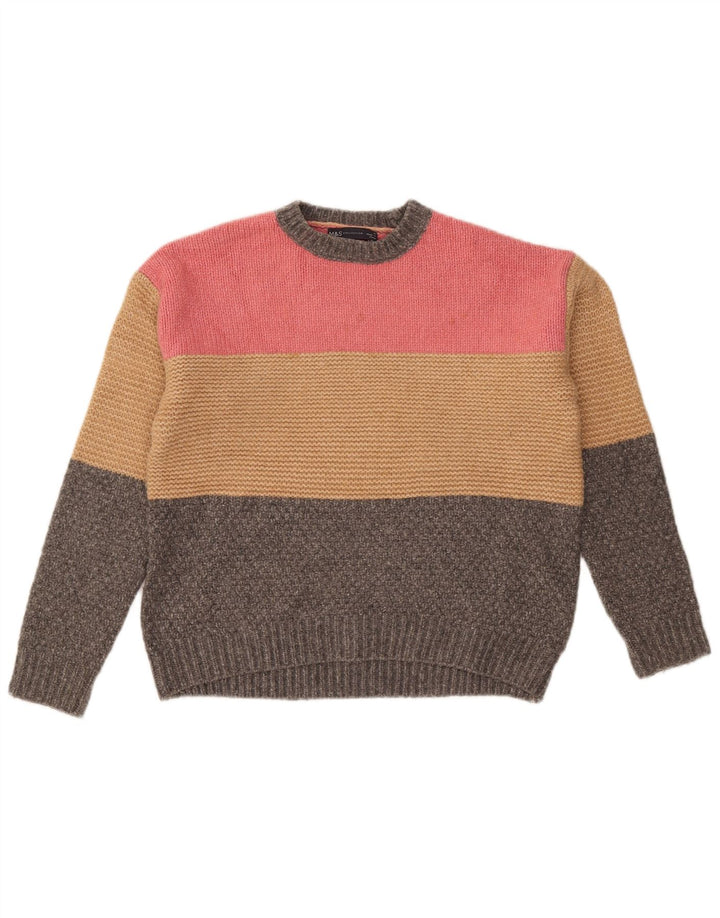 Marks & Spencer Γυναικείο πουλόβερ με λαιμόκοψη UK 14 Medium πολύχρωμο