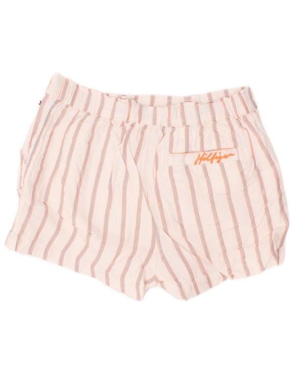 Tommy Hilfiger Boys Chino σορτς 11-12 ετών W26 Λευκή ριγέ βισκόζη