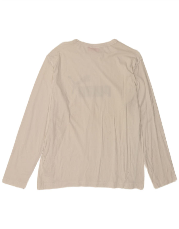 Ανδρικό γραφικό τοπ PUMA με μακρυμάνικο μεσαίο λευκό βαμβακερό