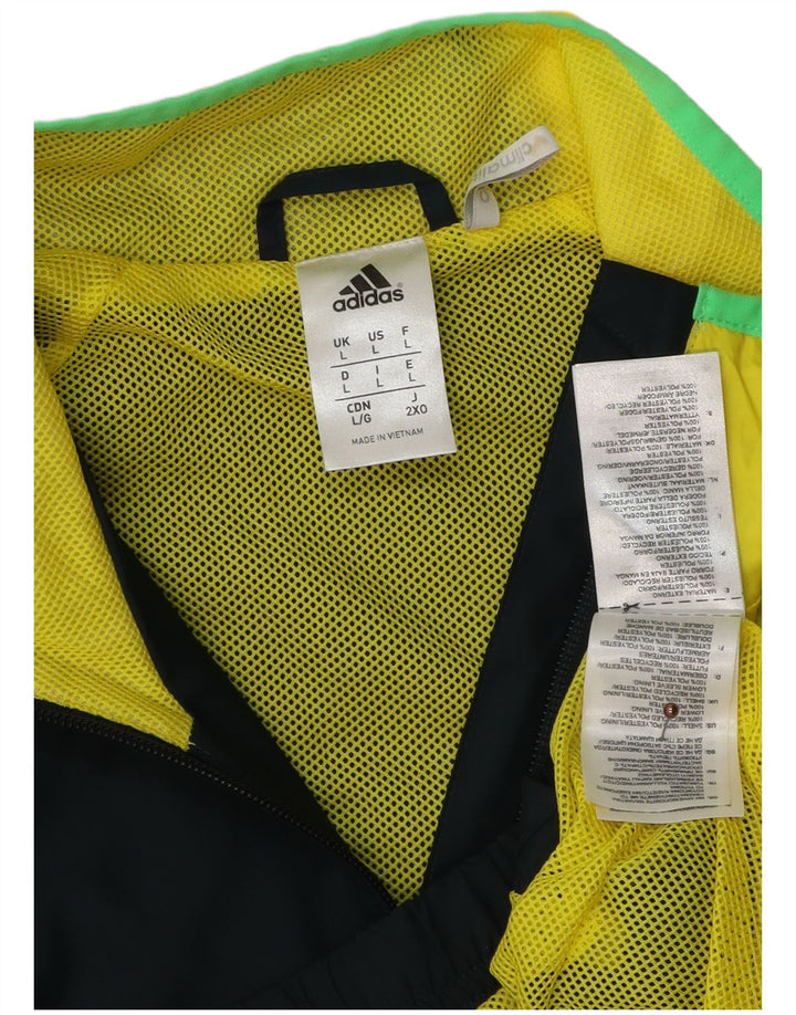 Ανδρική φόρμα ADIDAS Climalite Top Jacket Large Navy Blue Colourblock