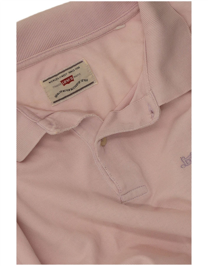 Ανδρικό πουκάμισο πόλο Levi's μεγάλο ροζ