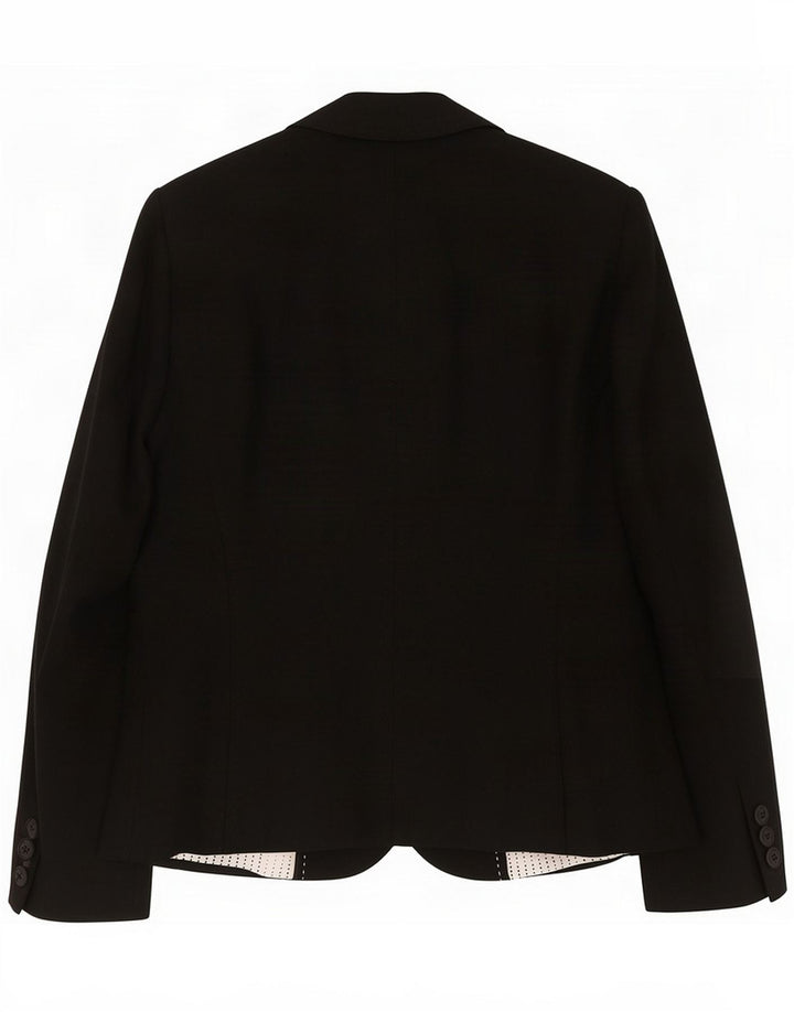 Marks & Spencer Γυναικείο Μπουφάν Blazer με 3 κουμπιά UK 12 Medium Μαύρο Λινό