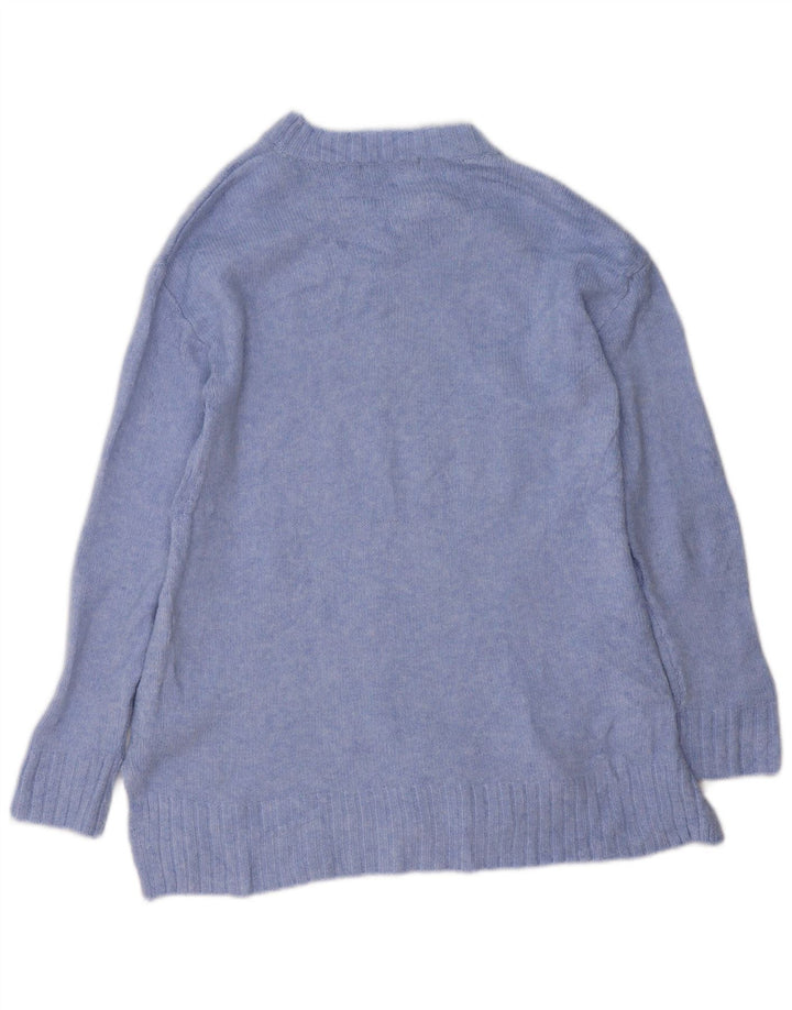 Marks & Spencer Γυναικείο πουλόβερ Longline Crew Neck Jumper UK 10 Small Blue
