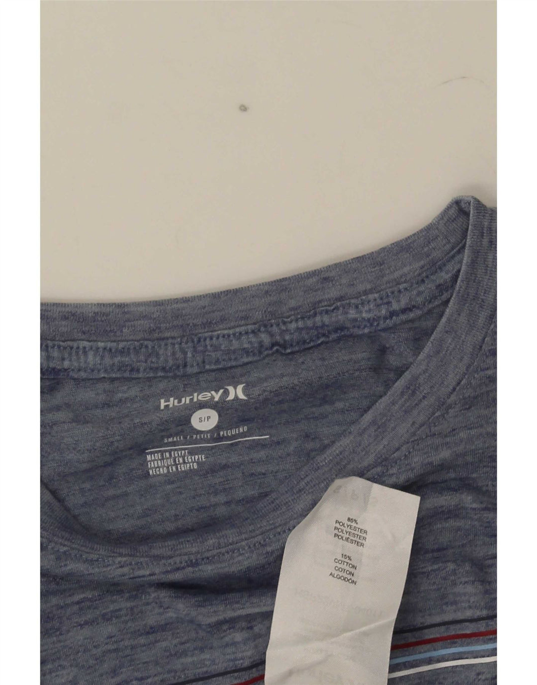 Ανδρικό γραφικό T-Shirt Hurley Top Small Navy Blue Flecked Polyester