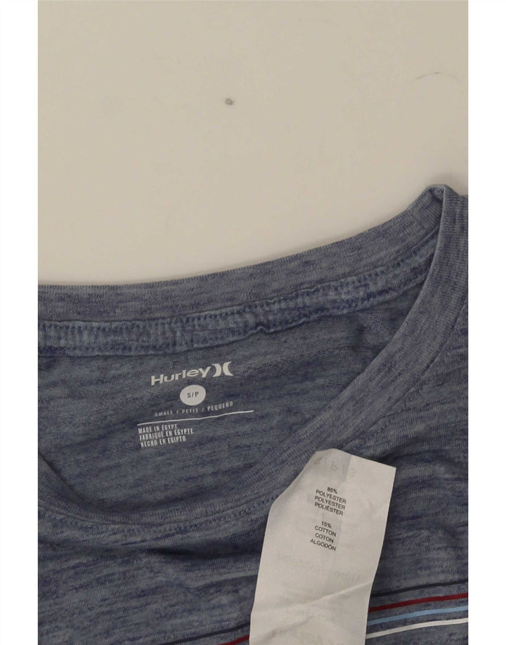Ανδρικό γραφικό T-Shirt Hurley Top Small Navy Blue Flecked Polyester