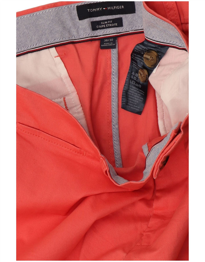 Tommy Hilfiger Ανδρικό παντελόνι Chino Slim Fit W38 L30 Ροζ βαμβακερό