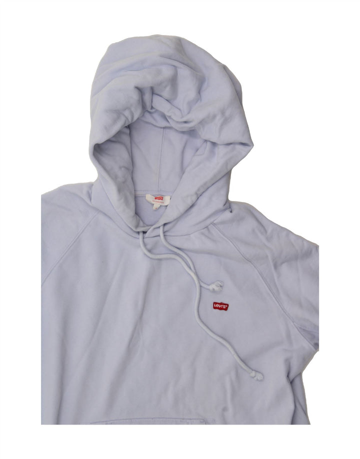 LEVI'S Womens Oversized Hoodie Jumper UK 10 Small Blue Cotton Vintage Levi's and Second-Hand Levi's from Messina Hembry 