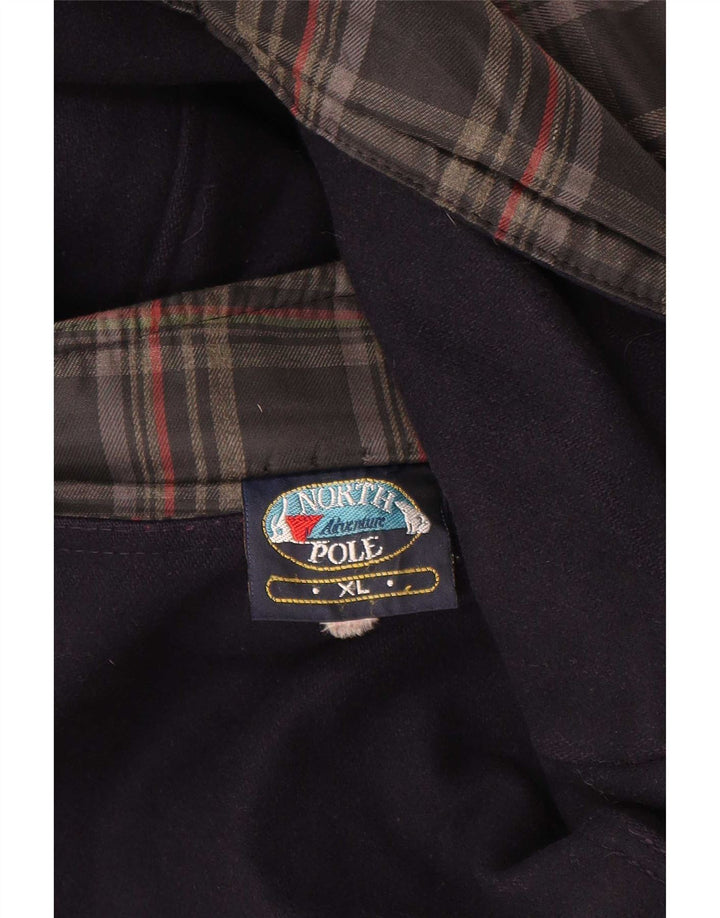 Ανδρικό παλτό North Pole Reversible UK 42 XL Navy Blue Wool
