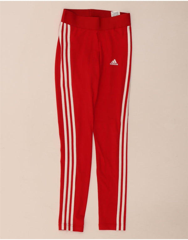 Γυναικείο κολάν Adidas Tight Fit UK 4/6 XS Κόκκινο βαμβακερό