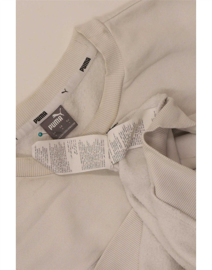 Ανδρικό γραφικό φούτερ Puma Jumper μεγάλο λευκό βαμβακερό