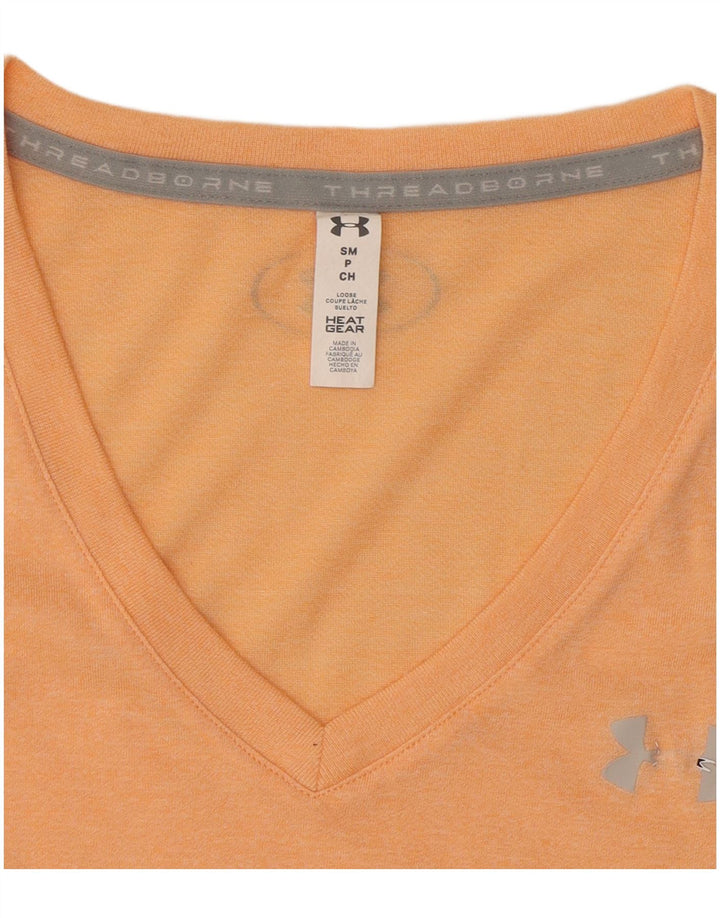 Under Armour Γυναικείο T-Shirt Top UK 12 Medium Orange
