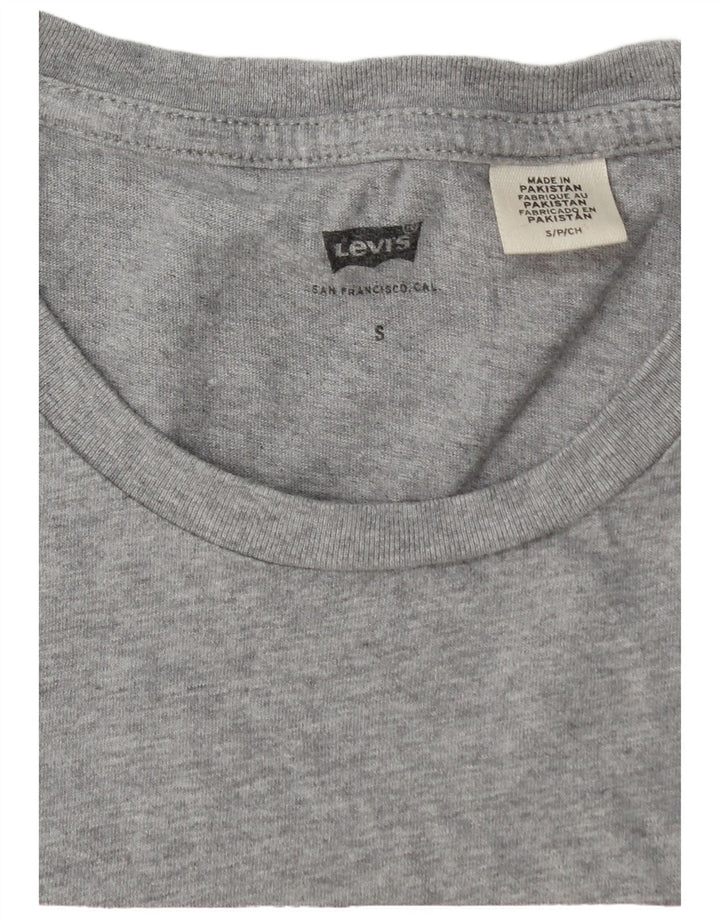 Ανδρικό γραφικό T-Shirt LEVI'S Top Μικρό Γκρι βαμβακερό