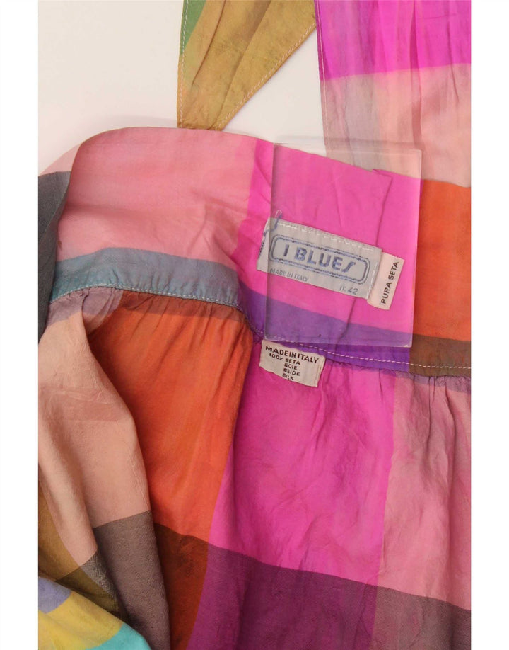 i Blues Γυναικεία Wrap Φούστα IT 42 Medium W26 Πολύχρωμη Check Silk