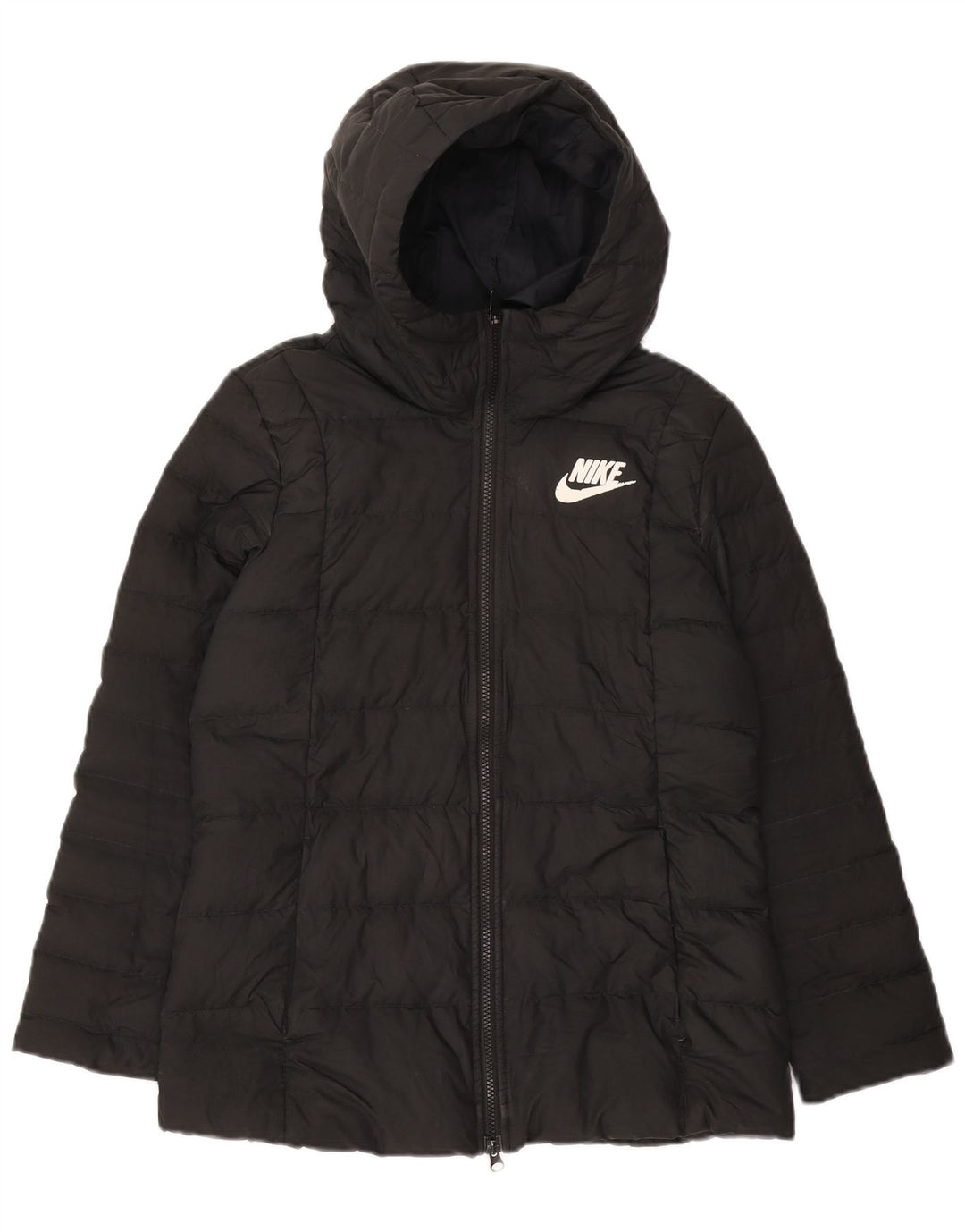 Γυναικείο μπουφάν Nike με κουκούλα με επένδυση UK 12 Medium Grey