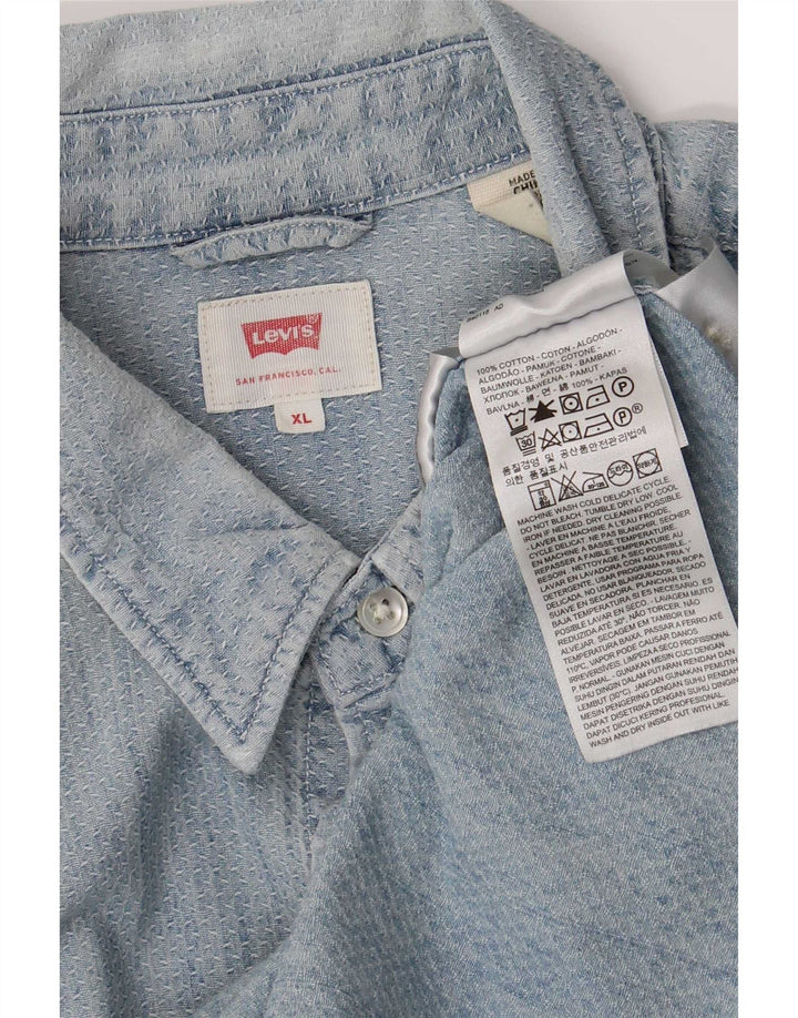 Ανδρικό πουκάμισο Levi's XL Μπλε βαμβακερό