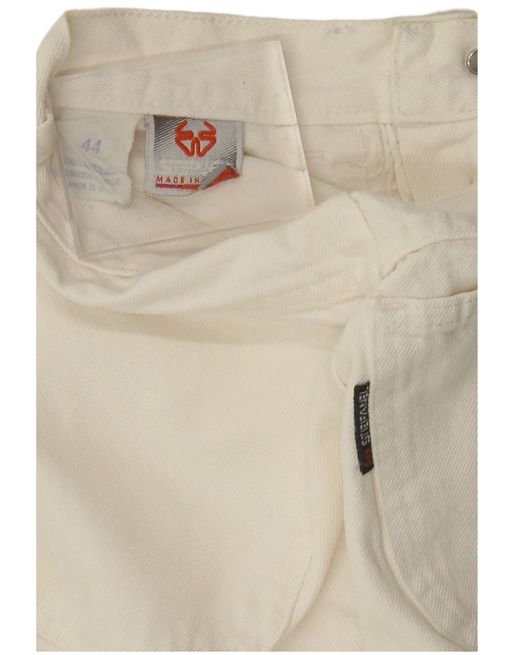 STEFANEL Γυναικείο ψηλόμεσο τζιν IT 44 Medium W24 L27 Off White Βαμβακερό