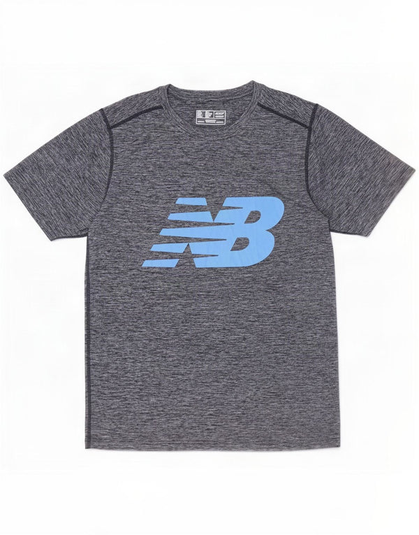 Ανδρικό γραφικό μπλουζάκι New Balance Top Medium Navy Blue Flecked Polyester