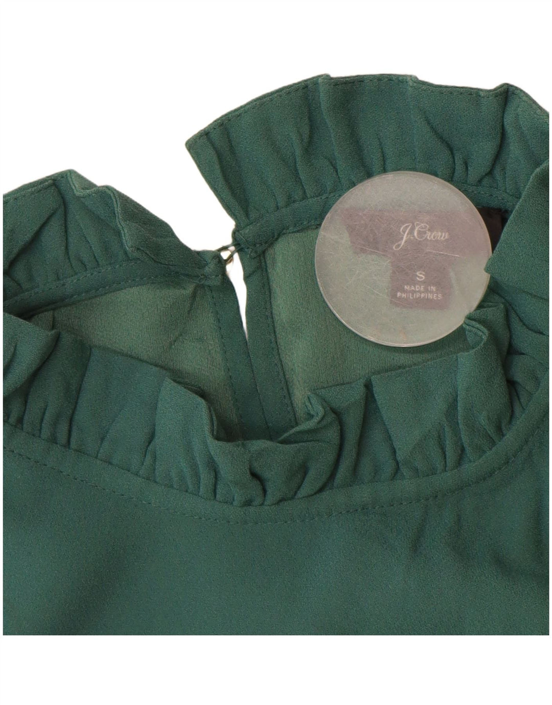 J. Crew Γυναικεία Μπλούζα Τοπ UK 10 Small Green Polyester