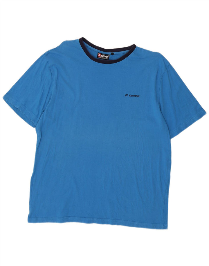Ανδρικό T-Shirt LOTTO Top μεγάλο μπλε βαμβακερό