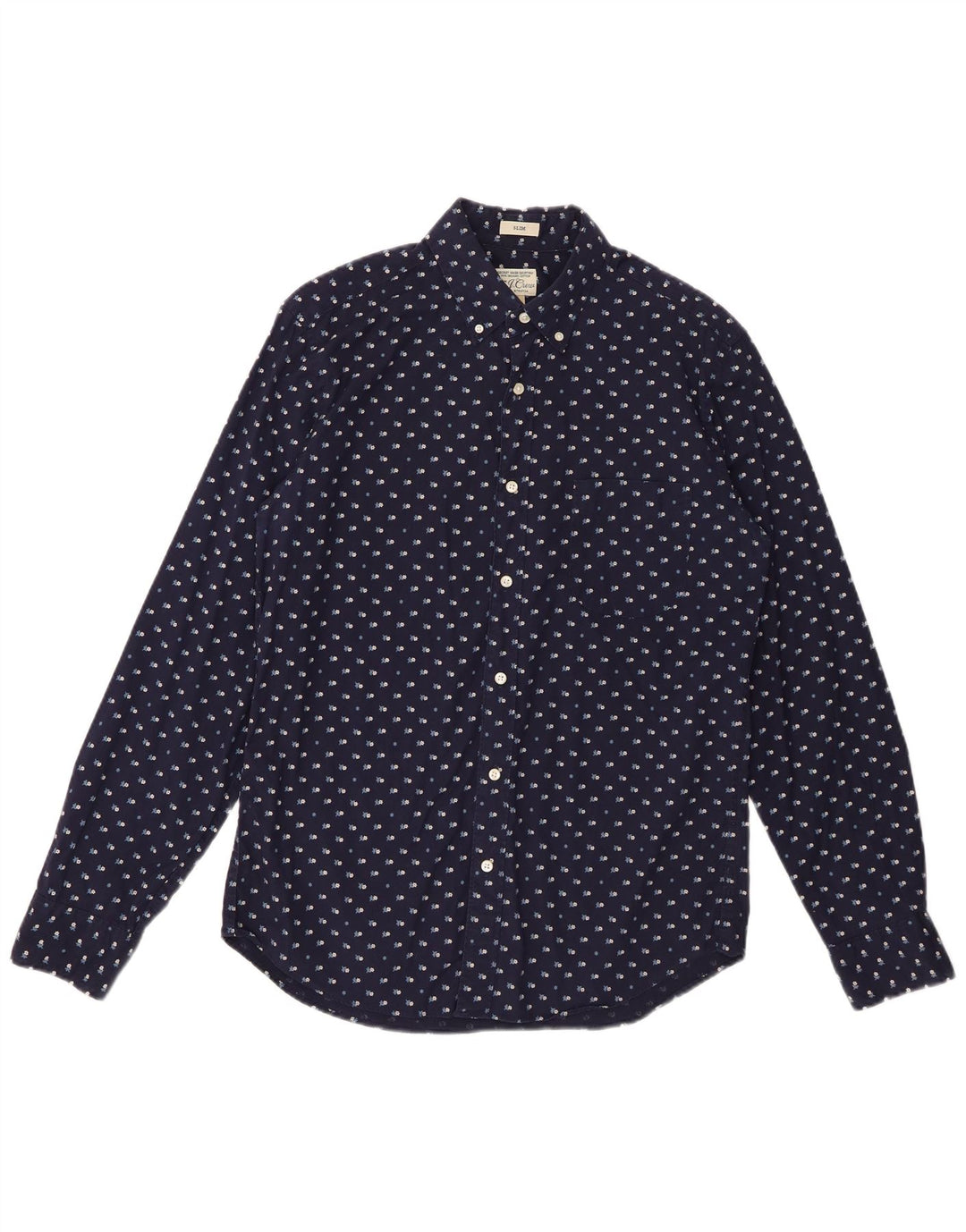 Ανδρικό πουκάμισο J. Crew Slim Medium Navy Blue Floral Βαμβακερό