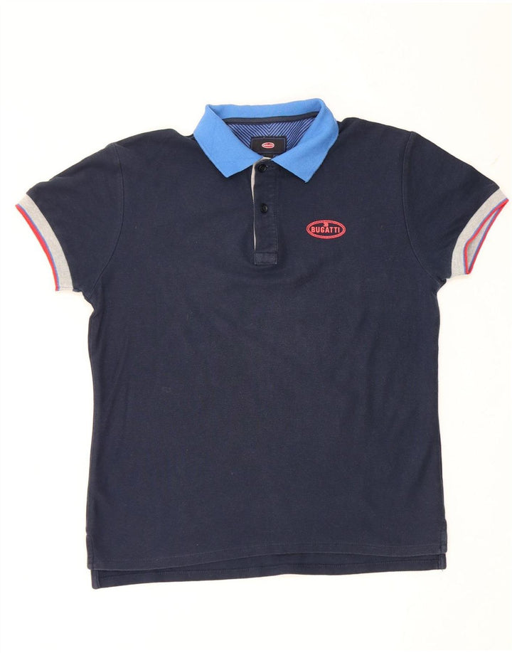 Bugatti Boys Polo πουκάμισο 13-14 ετών Navy Blue Cotton