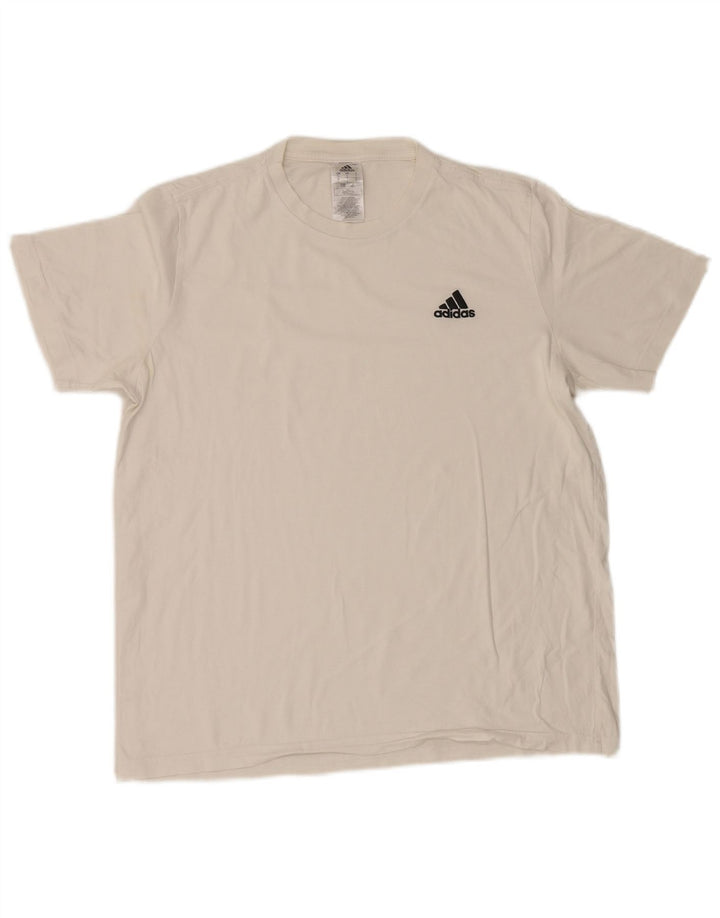 Ανδρικό T-Shirt Adidas Top μεγάλο λευκό βαμβακερό