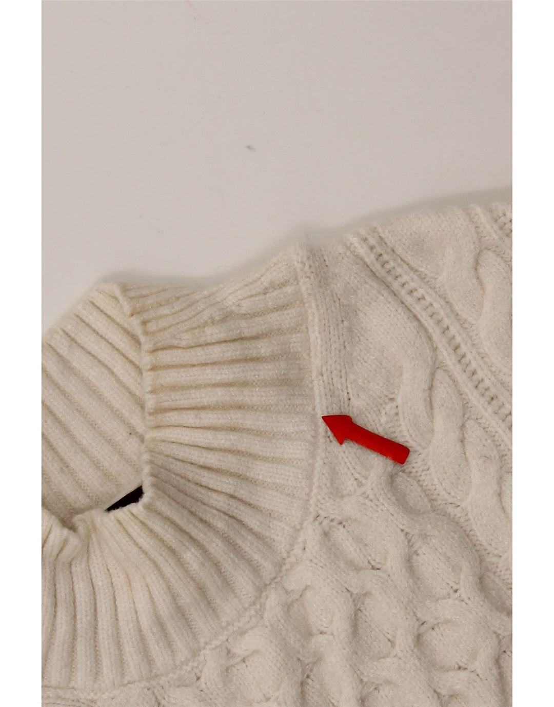 Marks & Spencer Γυναικείο πουλόβερ με λαιμό χελώνα UK 14 Medium White