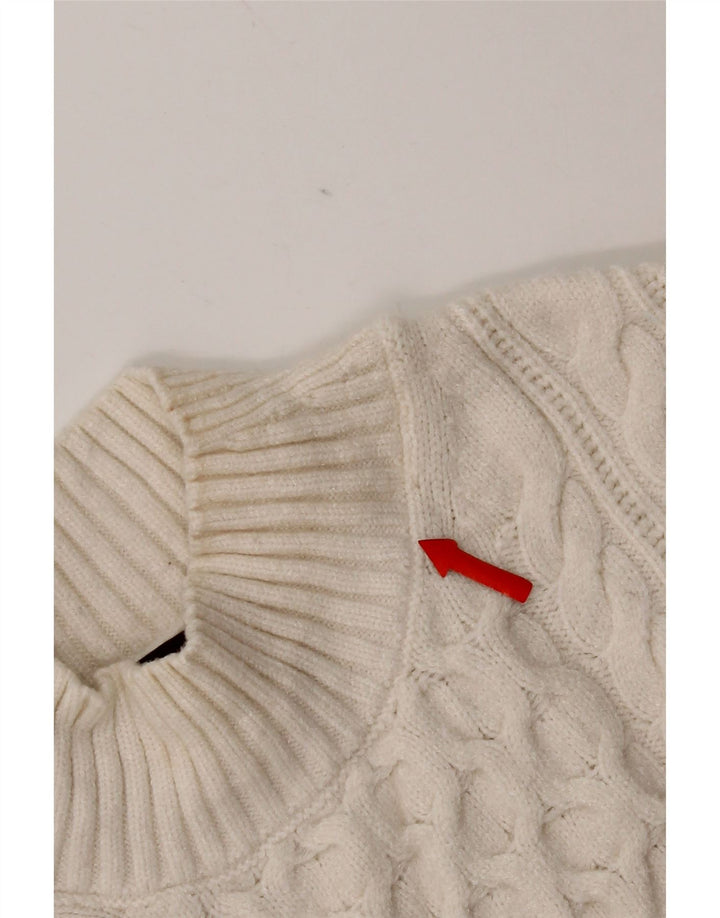 Marks & Spencer Γυναικείο πουλόβερ με λαιμό χελώνα UK 14 Medium White