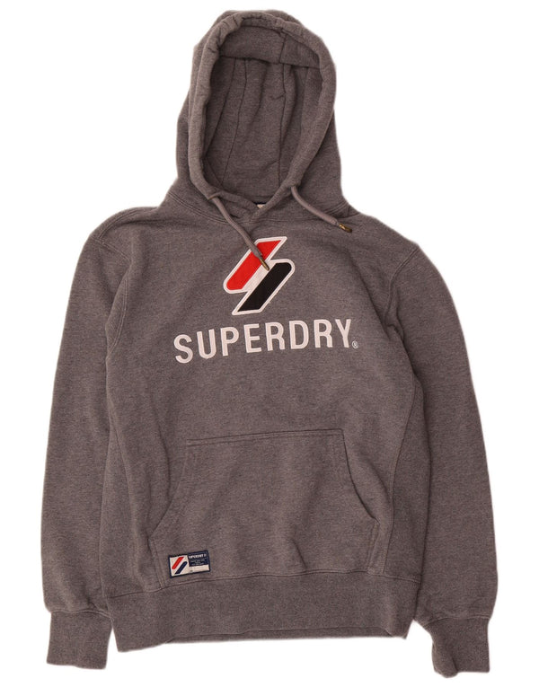 Ανδρικό γραφικό κουκούλα Superdry, βαμβακερό μεγάλο γκρι