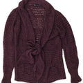 Zara Γυναικείο πουλόβερ ζακέτα UK 14 Medium Purple Acrylic