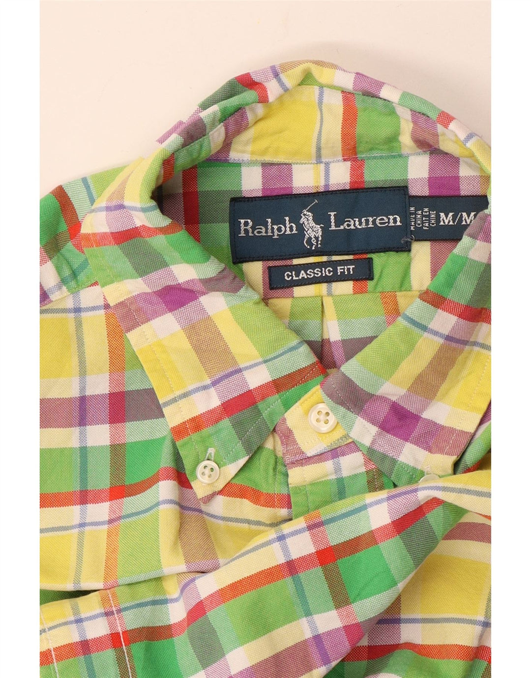 RALPH LAUREN Ανδρικό κοντομάνικο πουκάμισο Classic Fit Medium Yellow Check