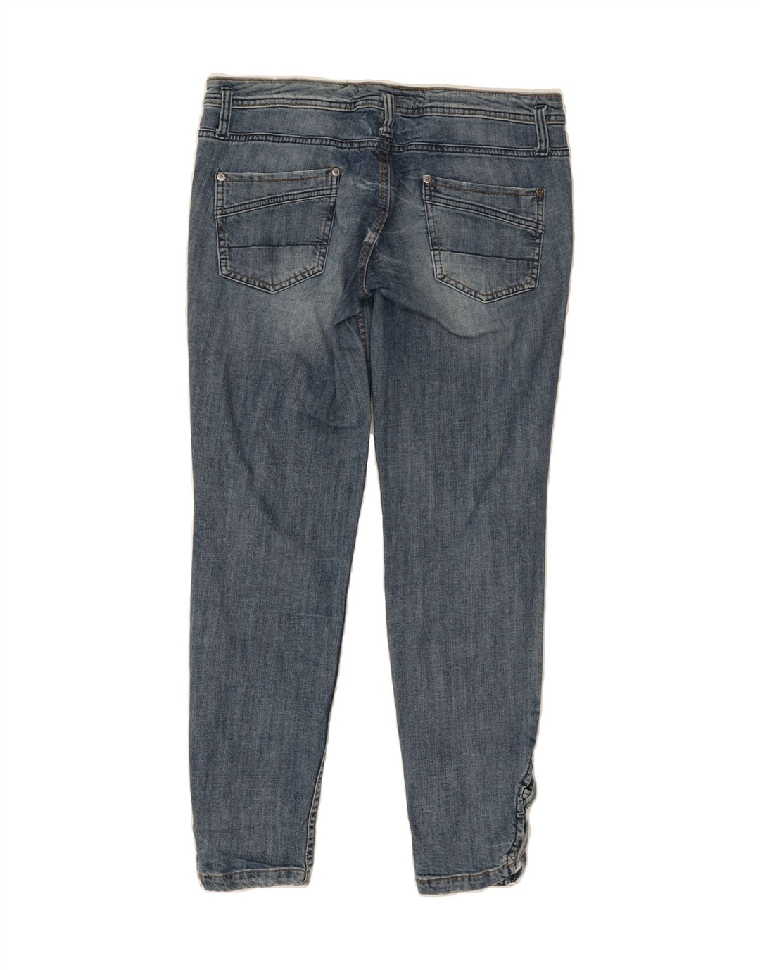 BENETTON Womens Distressed Slim Jeans W31 L28 Blue Cotton Vintage Benetton and Second-Hand Benetton from Messina Hembry 