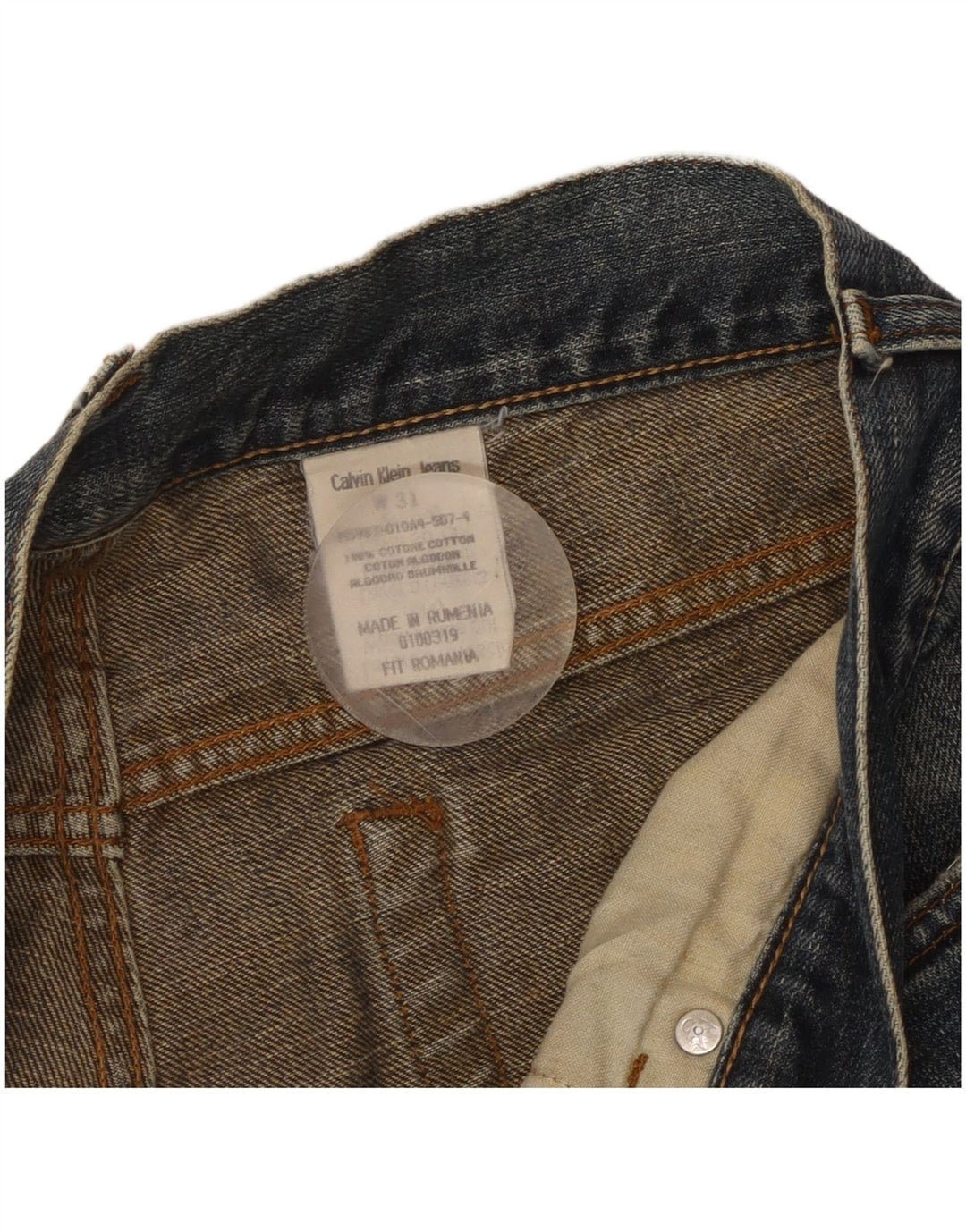 Ανδρικό τζιν ίσιο CALVIN KLEIN W31 L29 Μπλε βαμβακερό