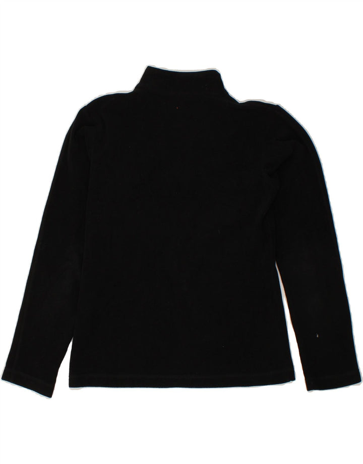 CHAMPION Womens Zip Neck Fleece Jumper UK 10 Small Black Polyester Vintage Champion and Second-Hand Champion from Messina Hembry 