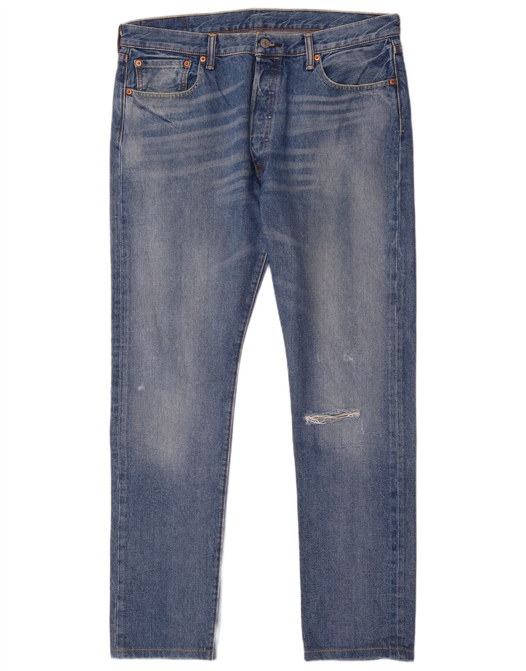 Levi's Mens 501 Straight Jeans W36 L34 Blue Cotton