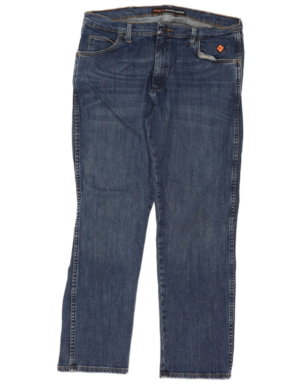 Wrangler Mens Straight Jeans W38 L30 Blue Cotton