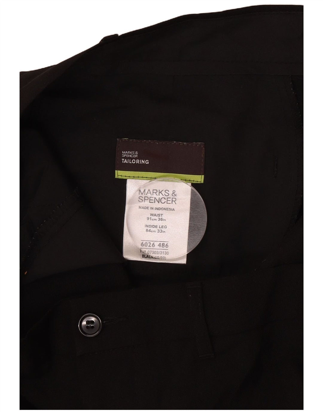 Marks & Spencer Ανδρικό ίσιο παντελόνι Chino W36 L33 Μαύρο