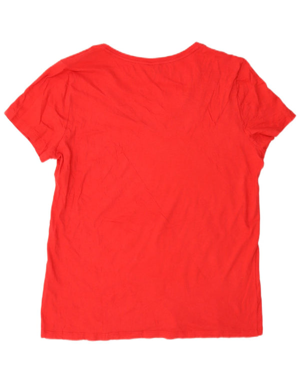 Γυναικείο γραφικό μπλουζάκι Nautica Top UK 18 XL κόκκινο βαμβακερό