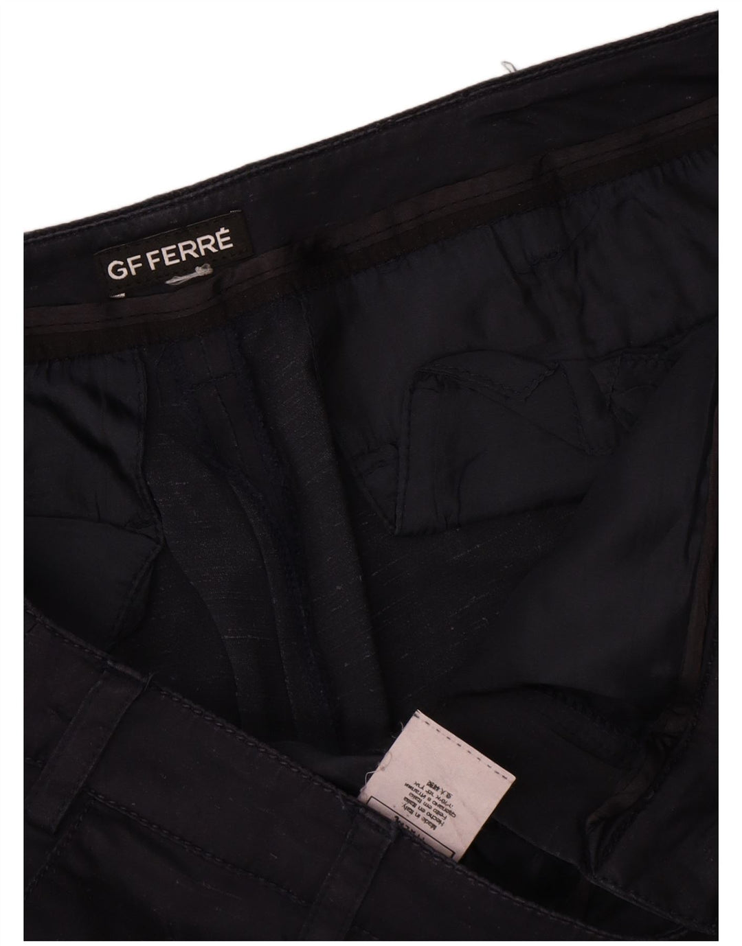 Gianfranco Ferre Γυναικείο Σορτς Chino W34 Μεγάλο Navy Blue Silk