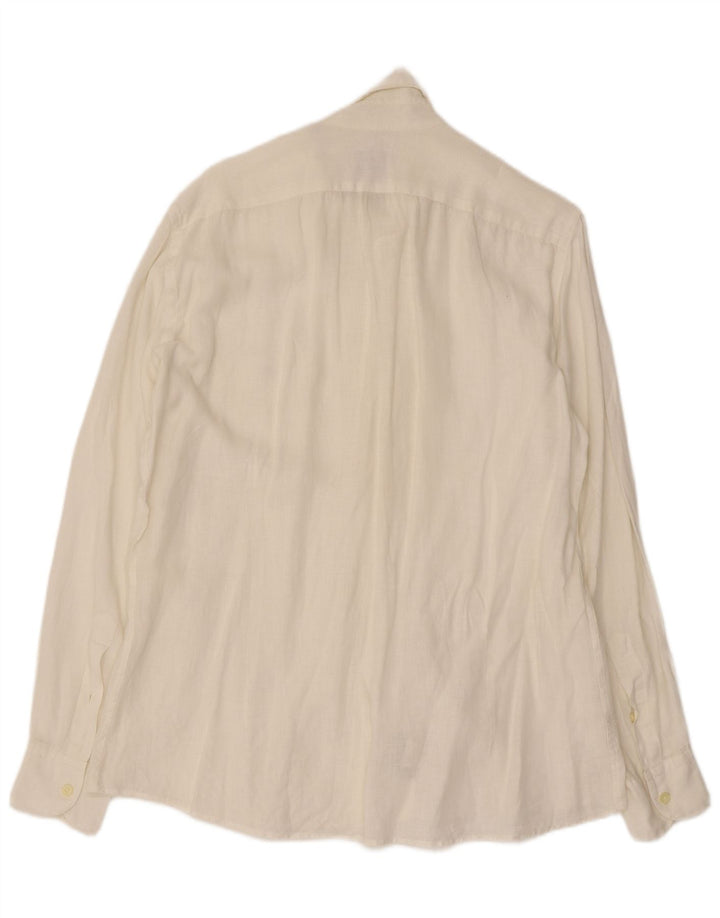 Ανδρικό πουκάμισο Brooksfield Νούμερο 40 Medium White Len