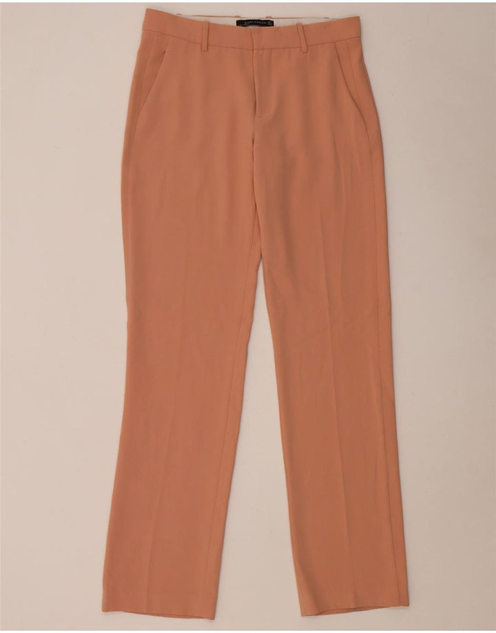 Zara Γυναικείο ίσιο παντελόνι Chino Medium W28 L34 Pink Polyester