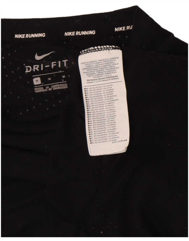 Ανδρικό T-Shirt Nike Dri Fit Top από μεσαίο μαύρο πολυεστέρα