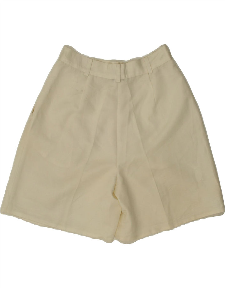 ICEBERG Womens Cento / Cento Chino Shorts W26 Small Off White Viscose Vintage Iceberg and Second-Hand Iceberg from Messina Hembry 