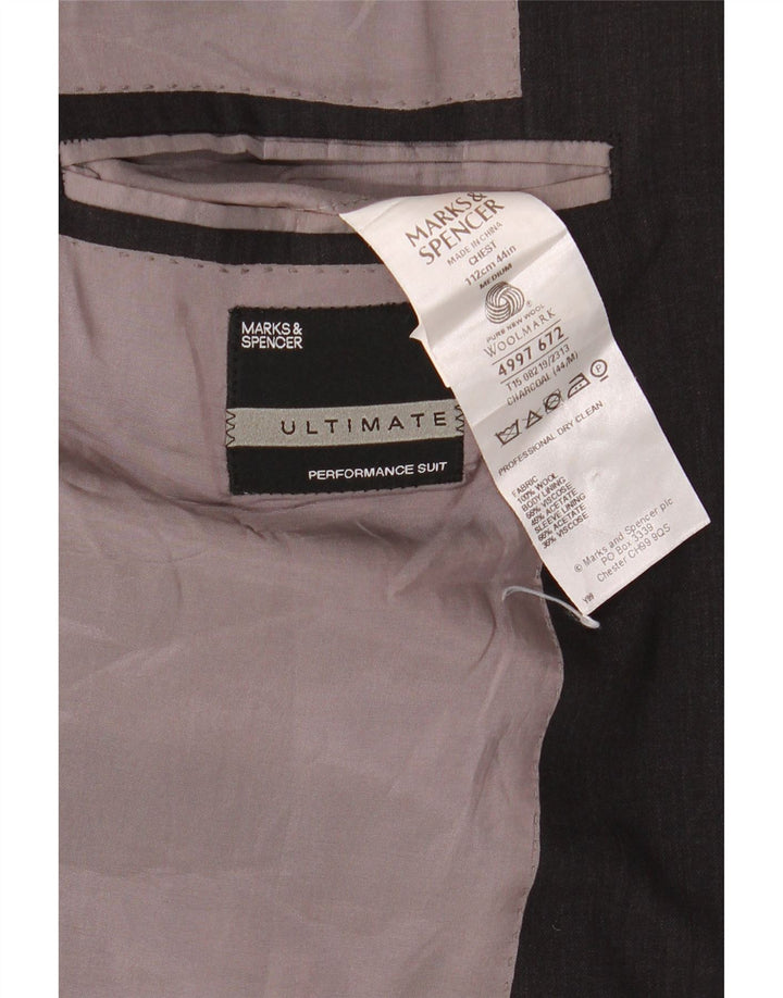 Marks & Spencer Ανδρικό σακάκι σακάκι με 2 κουμπιά UK 44 2XL μαύρο μαλλί