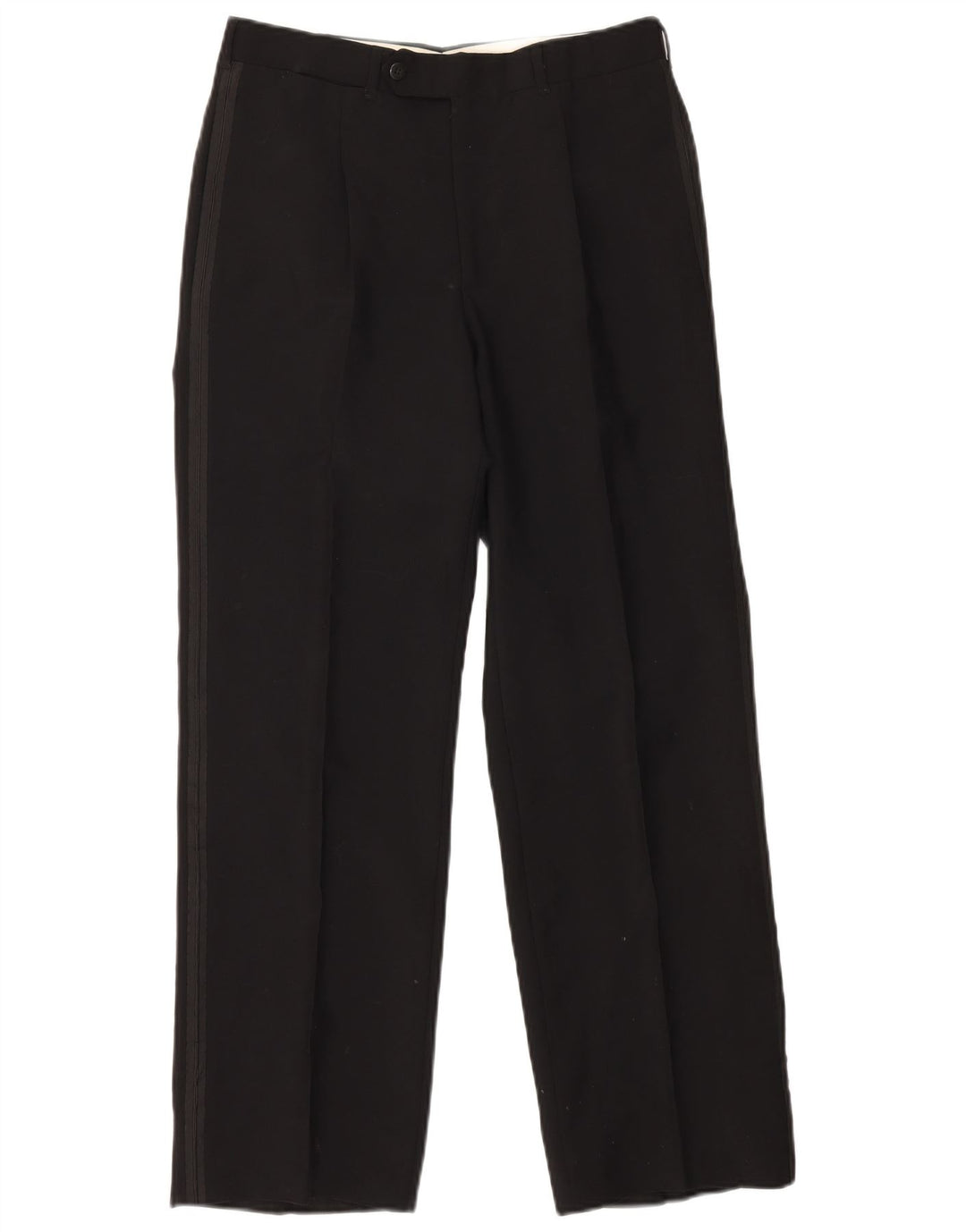 VINTAGE Ανδρικό σετ 1 κουμπιού 2 τεμαχίων IT 46 Small W29 L29 Μαύρο μαλλί