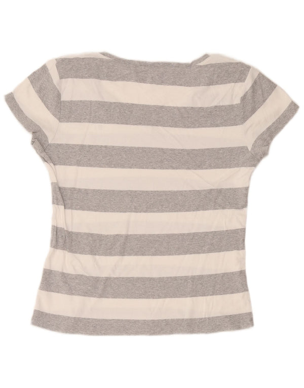 Tommy Hilfiger Γυναικείο T-Shirt Top UK 18 XL Γκρι ριγέ