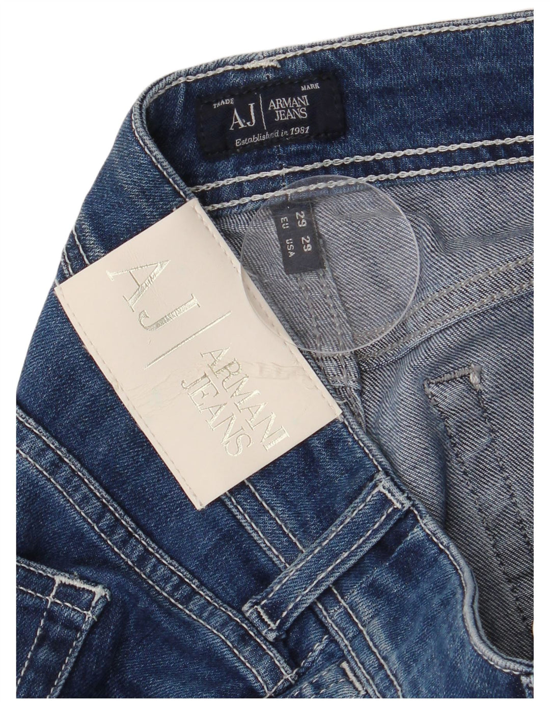 Armani Γυναικείο Slim Jeans W29 L32 Μπλε βαμβακερό