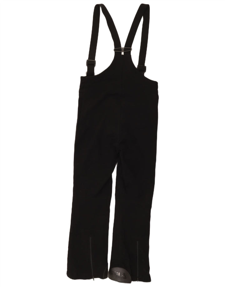 Fila Γυναικείο γραφικό Dungarees παντελόνι σκι IT 46 μεγάλο μαύρο πολυαμίδιο